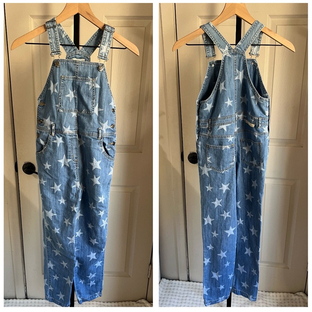 Stella McCartney Kids Blue Star Overalls